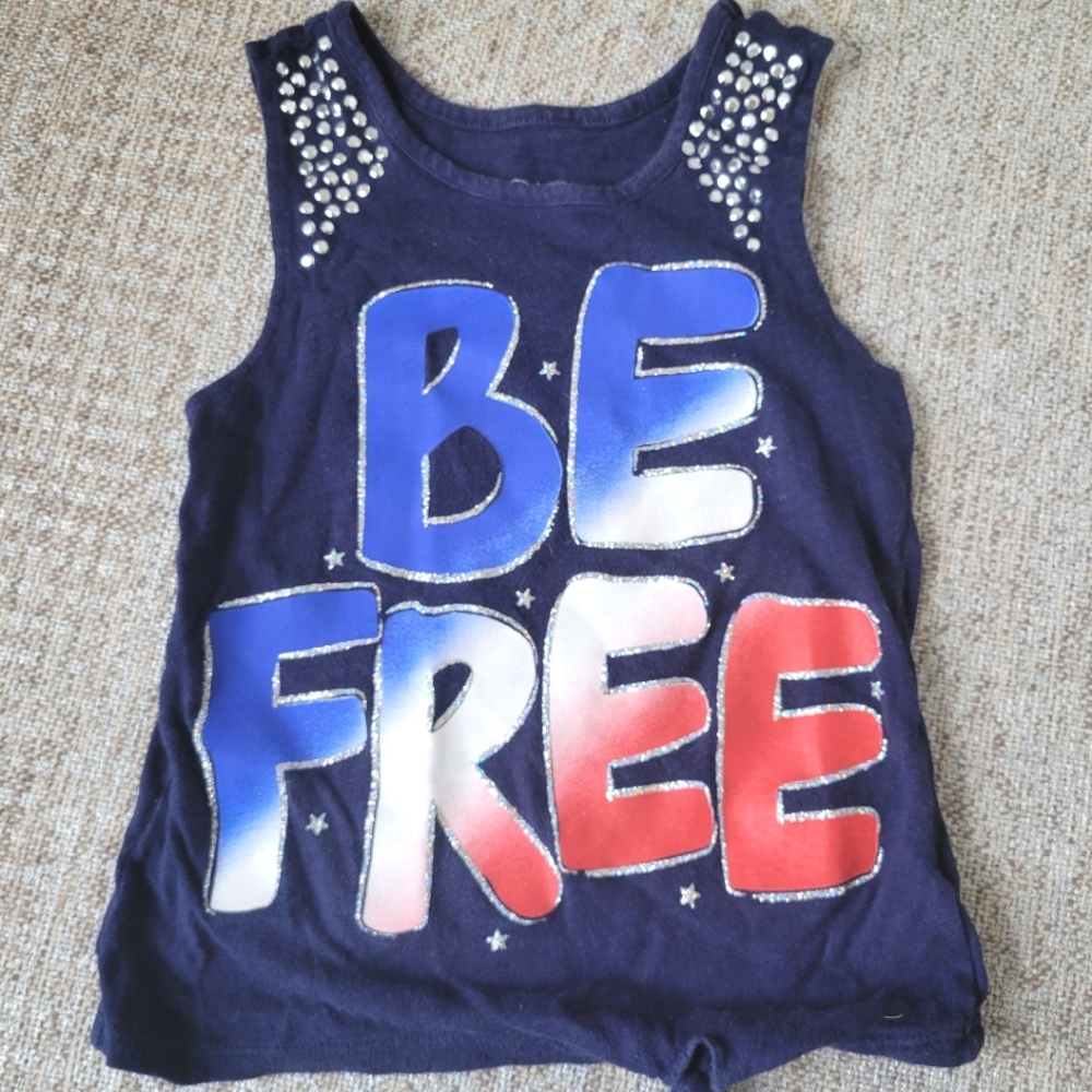 Justice Be Free tank with bling | 4 for $10